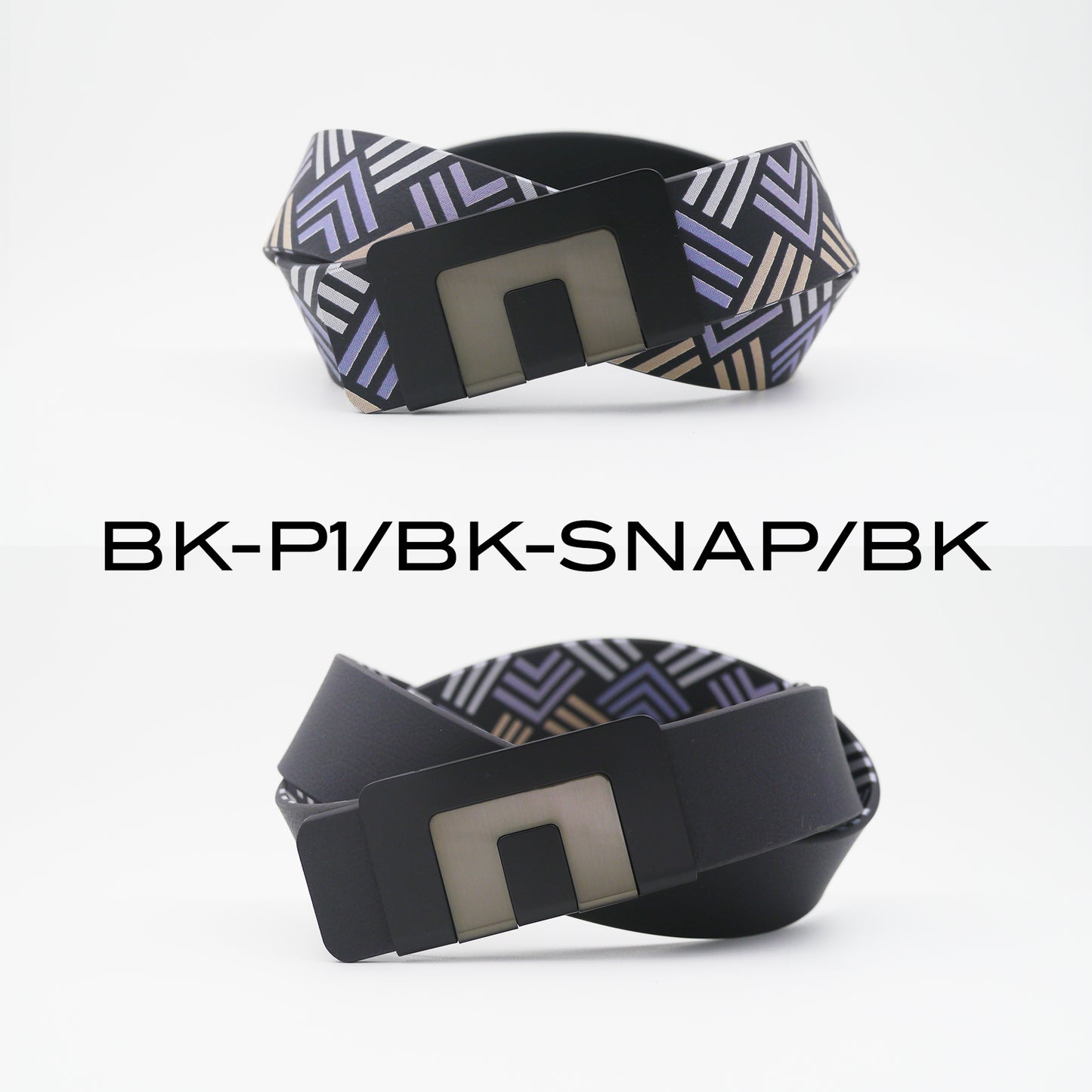 MIN BELT - BLACK BUCKLE, BLACK P1 STRAP