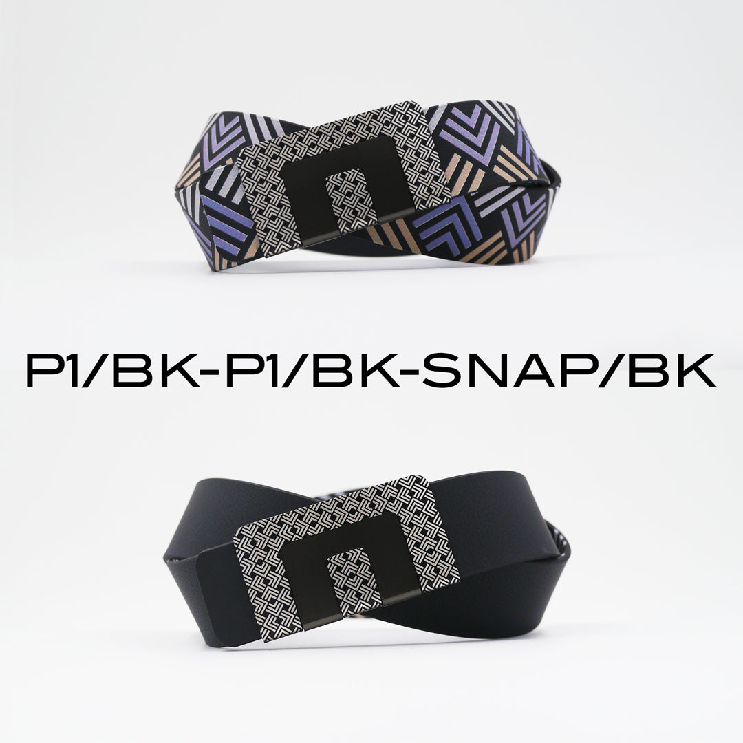 MIN BELT - BLACK P1 BUCKLE, BLACK P1 STRAP